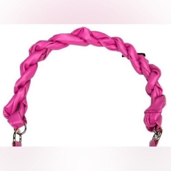 Y2K Jason Wu NWOT Hand Bag Puffy Pink Vegan Leather Purse with Braided Handle - Picture 5 of 11